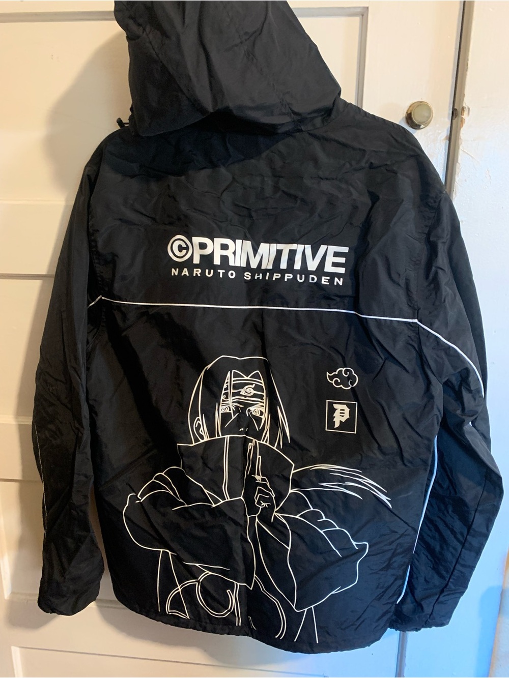 Primitive Black Naruto Shippuden Graphic Hooded Windbreaker